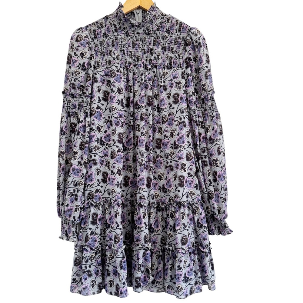 cinq a sept Drew Stephanie Floral Smocked Tiered Dress 6 - Picture 3 of 14